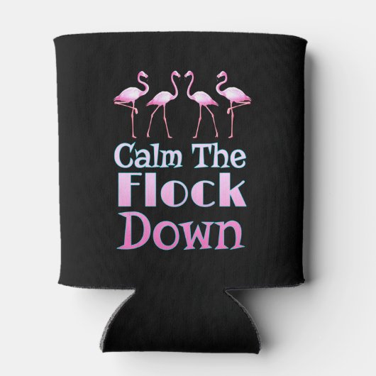 Kalm aan de schamele flamingo blikjeskoeler (Achterkant)