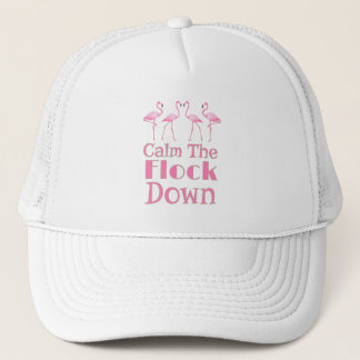 Kalm aan de schamele flamingo trucker pet