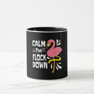 Kalm aan de schimmelroze flamingo mok