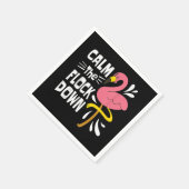 Kalm aan de schimmelroze flamingo servet (Hoek)