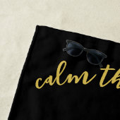 Kalm aan de zijhanddoek strandlaken (In situ)