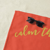 Kalm aan de zijhanddoek strandlaken (In situ)