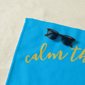 Kalm aan de zijhanddoek strandlaken (In situ)