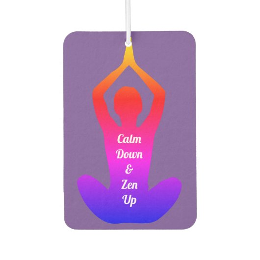Kalm aan en Zen Up Paarse Chakras Luchtverfrisser (Voorkant)