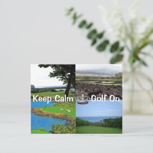 Kalm aan Golf Hawaii Briefkaart (Staand voorkant)
