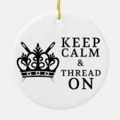 Kalm aan handwerk houden keramisch ornament (Achterkant)