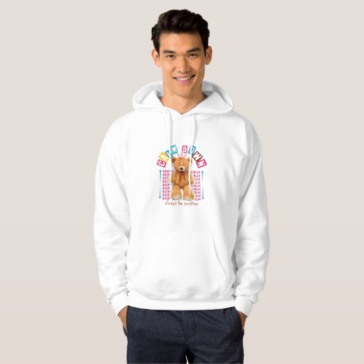 KALM AAN - HOUD KALM Schattige Teddybeer Hoodie (Voorkant volledig)