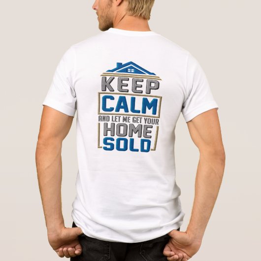 Kalm aan huis Verkocht Real Estate Agent Tri-Blend Shirt (Achterkant)