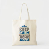 Kalm aan huis Verkochte Realtor Estate Agent houde Tote Bag (Voorkant)