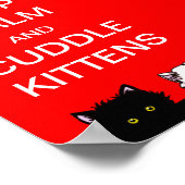 Kalm aan Kittens houden Poster (Hoek)