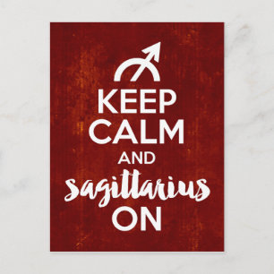 Kalm aan Sagittarius houden op zondag rood Briefkaart
