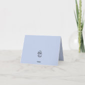 Kalm abstracte hemel handgetekende blanco kaart (Achterkant)