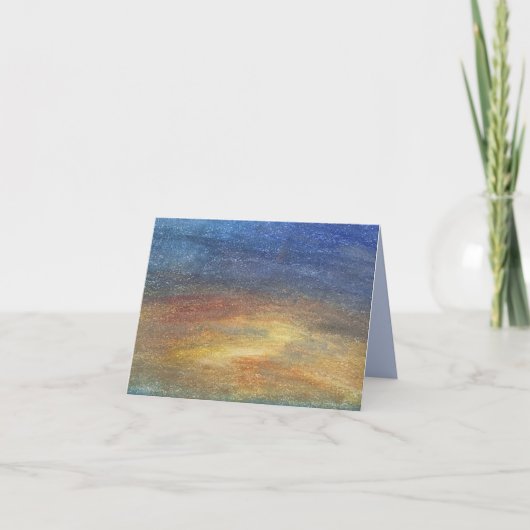 Kalm abstracte hemel handgetekende blanco kaart (Voorkant)