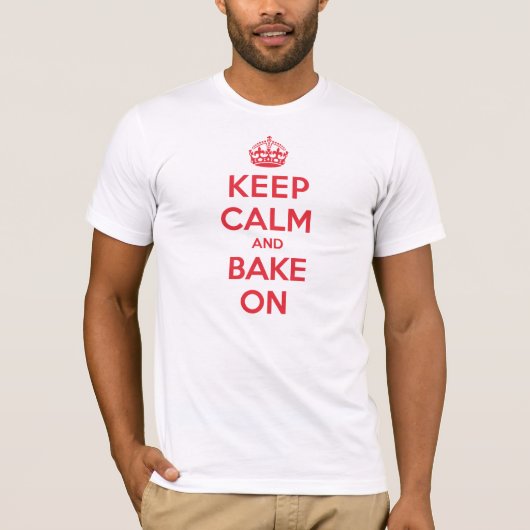 Kalm bake houden t-shirt (Voorkant)