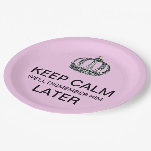 KALM BEHOUDEN - We zullen hem later verwerpen! Papieren Bordje (Gekanteld)