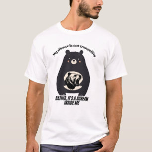Kalm beren verborgen schreeuw emotionele kunst t-shirt