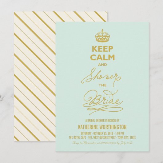 Kalm bewaren de Groot Vrijgezellenfeest nodigt uit Kaart (Voorkant / Achterkant)