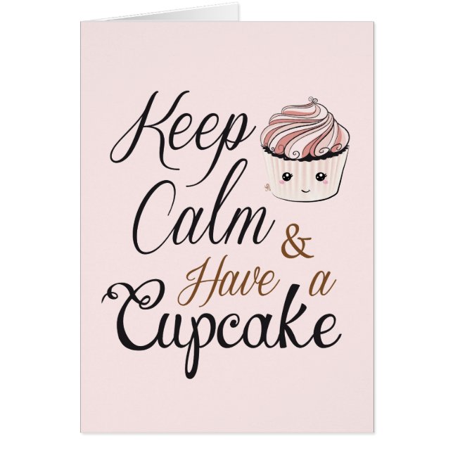 Kalm bewaren Een cupcake - kawaii roze (Voorkant)