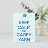 Kalm bewaren en Carry Yarn Card Briefkaart (Staand voorkant)
