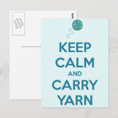 Kalm bewaren en Carry Yarn Card Briefkaart (Voorkant / Achterkant)