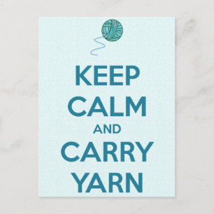 Kalm bewaren en Carry Yarn Card Briefkaart