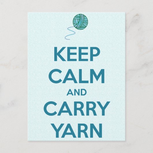 Kalm bewaren en Carry Yarn Card Briefkaart (Voorkant)
