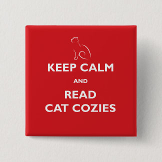 Kalm bewaren en Cat Cozies Square Button lezen