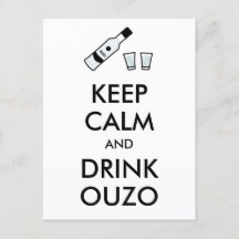 Kalm bewaren en Drink Ouzo houden