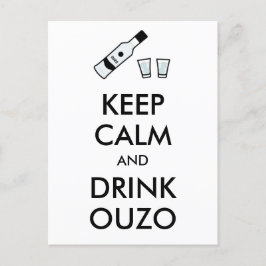 Kalm bewaren en Drink Ouzo houden Briefkaart