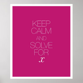 Kalm bewaren en Oplossen voor X Poster