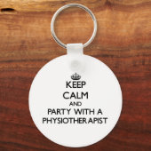 Kalm bewaren en Partij met een fysiotherapeut Sleutelhanger (Voorkant)