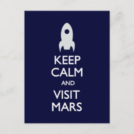 Kalm bezoeken Mars-briefkaart Briefkaart