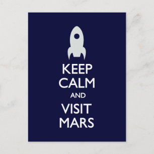 Kalm bezoeken Mars-briefkaart Briefkaart