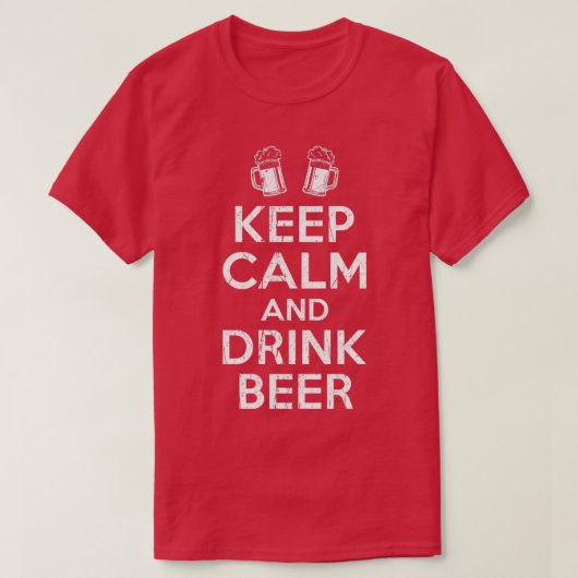 Kalm bier houden t-shirt (Design voorkant)
