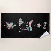 Kalm binnen laat het boho Motivatie op maat zijn Strandlaken (Voorkant)