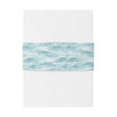 Kalm blauw aquarel golven uitnodigingen wikkel (Achterkant Voorbeeld)