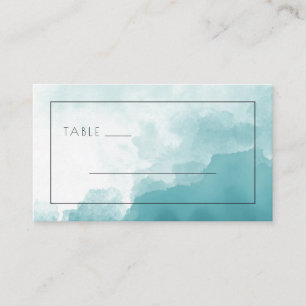 Kalm blauw aquarelgolven plaatskaartje