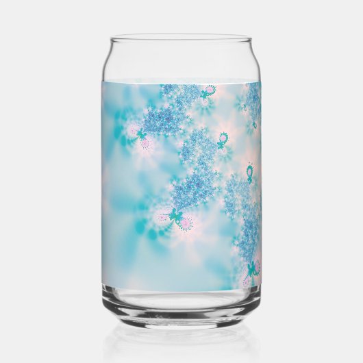 Kalm Blauwe Meditatie Vlinder Kunst Blikvorm Glas (Voorkant)