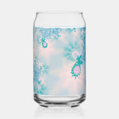 Kalm Blauwe Meditatie Vlinder Kunst Blikvorm Glas (Achterkant)