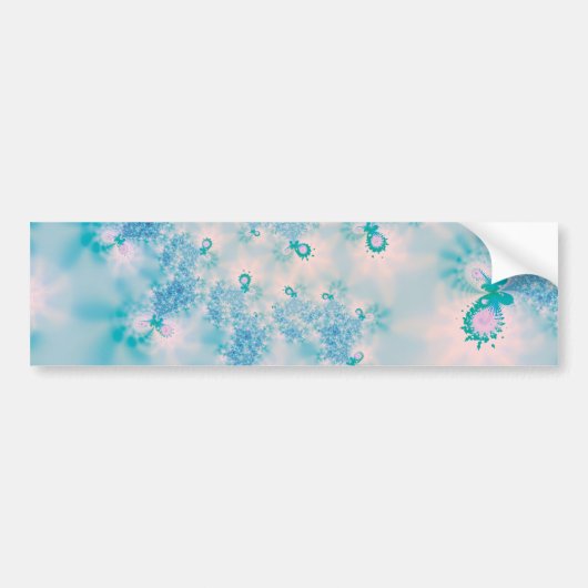 Kalm Blauwe Meditatie Vlinder Kunst Bumpersticker (Voorkant)