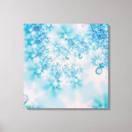 Kalm Blauwe Meditatie Vlinder Kunst Canvas Afdruk (Voorkant)