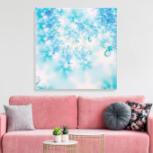 Kalm Blauwe Meditatie Vlinder Kunst Canvas Afdruk (Insitu (Woonkamer))