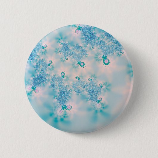 Kalm Blauwe Meditatie Vlinder Kunst Ronde Button 5,7 Cm (Voorkant)