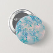 Kalm Blauwe Meditatie Vlinder Kunst Ronde Button 5,7 Cm (Voorkant /achterkant)