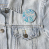 Kalm Blauwe Meditatie Vlinder Kunst Ronde Button 5,7 Cm (In situ)