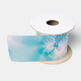Kalm Blauwe Meditatie Vlinder Kunst Satijnen Lint
