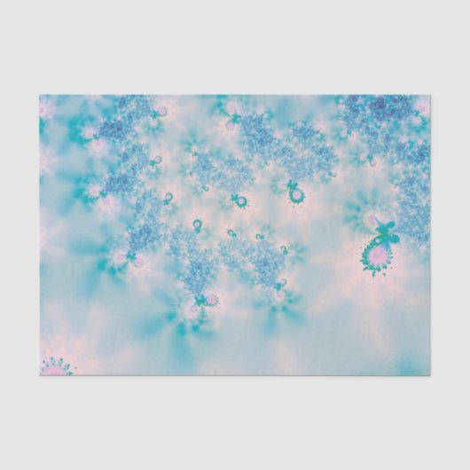 Kalm Blauwe Meditatie Vlinder Kunst Tissuepapier (Voorkant)
