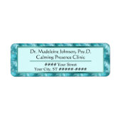 Kalm Blauwgroen Leafy Shimmer Psychotherapie of Co Etiket (Voorkant)