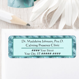 Kalm Blauwgroen Leafy Shimmer Psychotherapie of Co Etiket