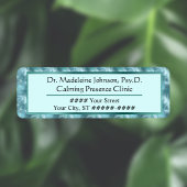 Kalm Blauwgroen Leafy Shimmer Psychotherapie of Co Etiket